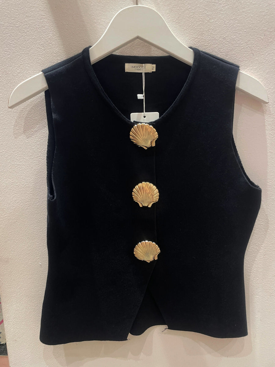 One Size Muscheltop "gldSERENA" in schwarz