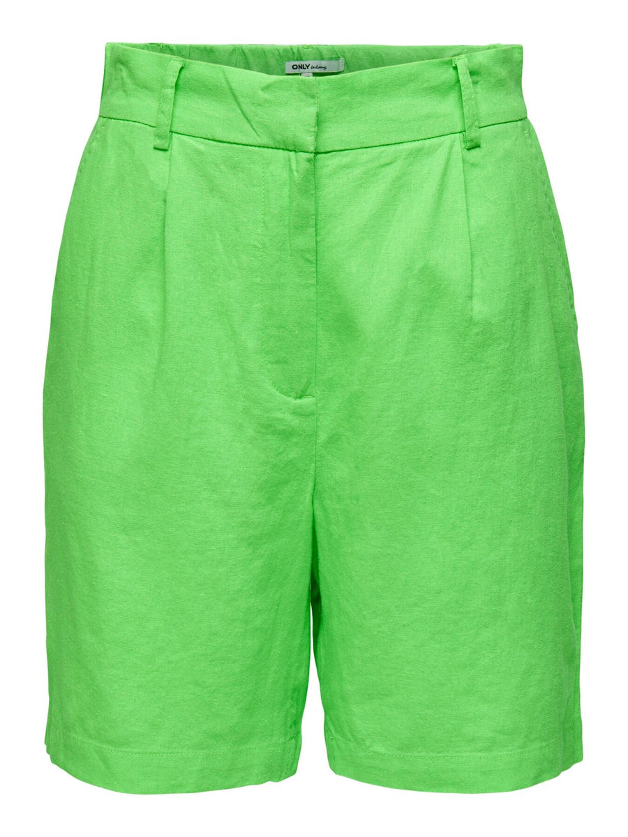 Leinen-Shorts "gldCARO" in grün