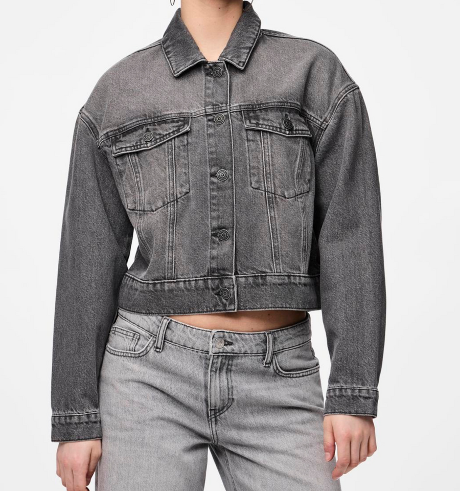Jeansjacke "gldNYNNE" in grey denim