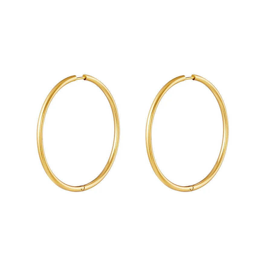Medium Creolen "gldLENA" in gold