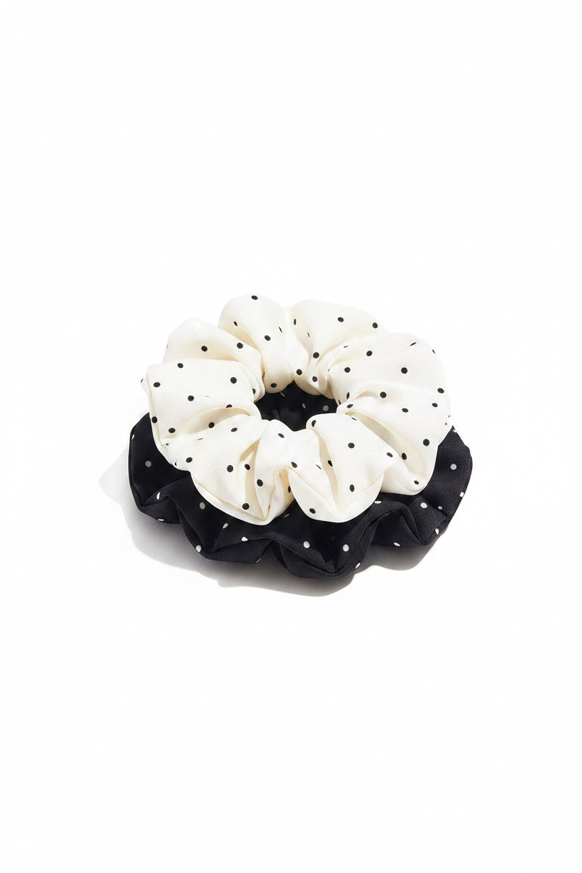 Scrunchie Polka Dots Casual in Schwarz
