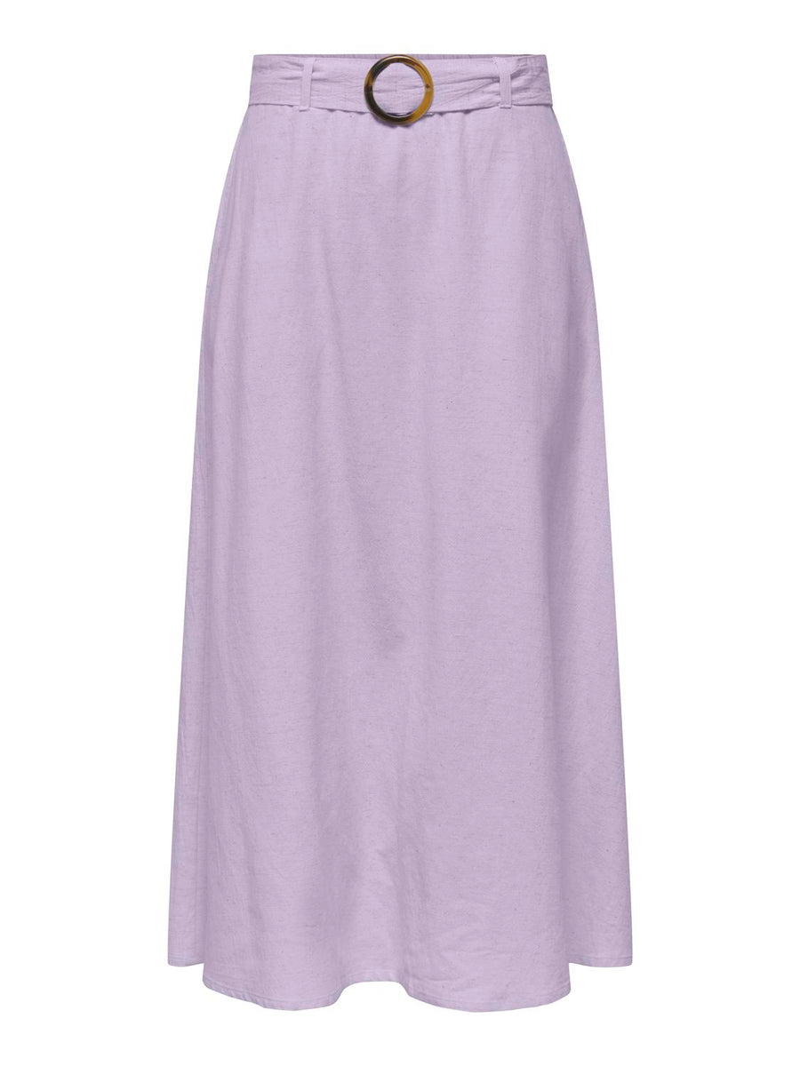 Leinen-Midirock "gldMILAN" in Orchid Petal