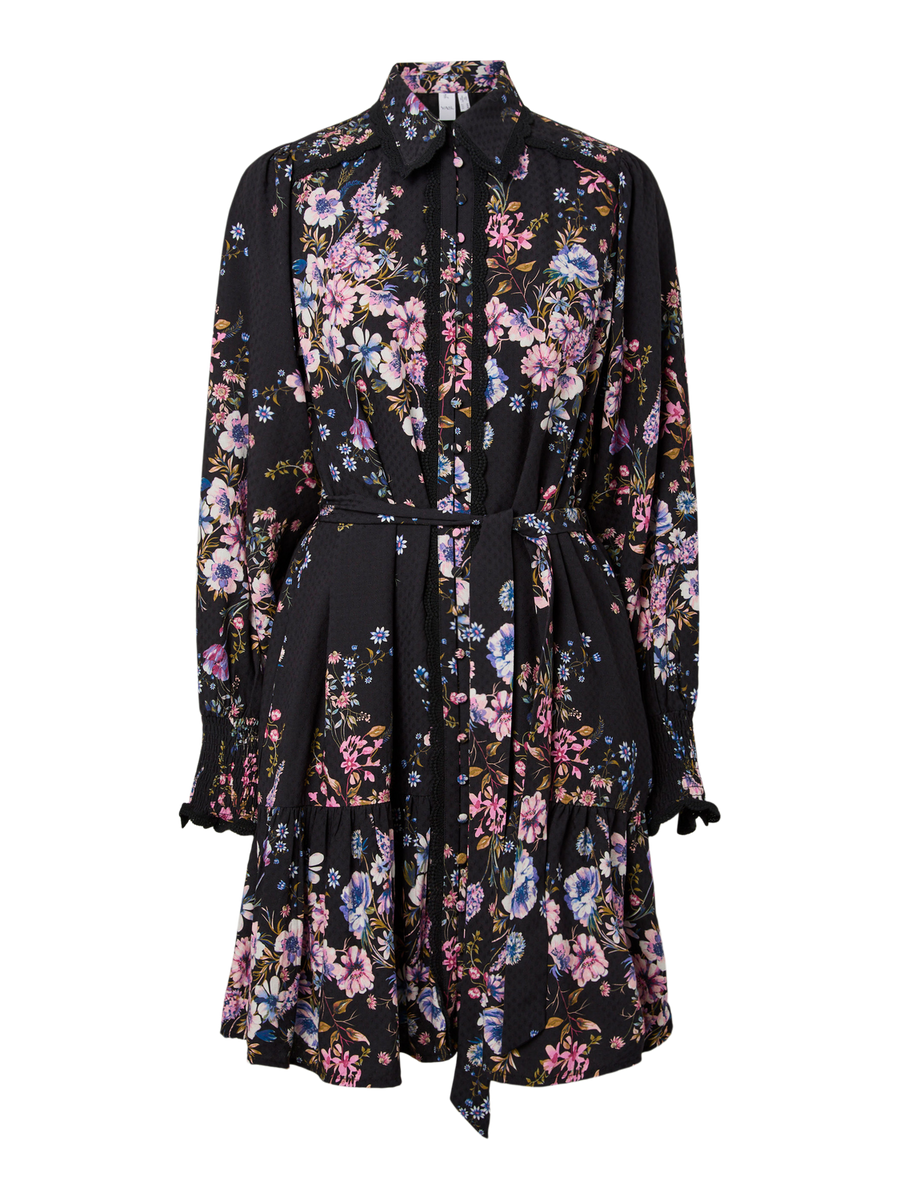 Kurzes Viskosekleid "gldTILERA" mit Blumenprint
