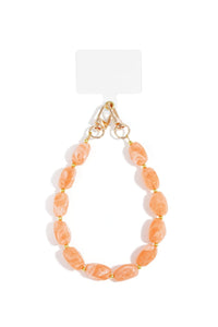 Handykette "gldLINDA" mit orangenen Steinen