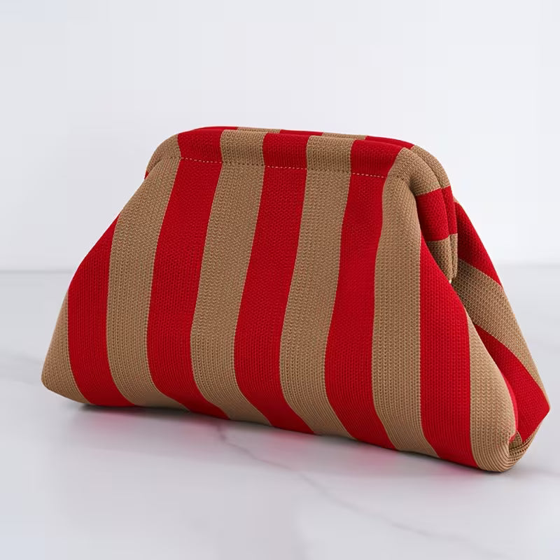 Makeup-Bag "gldPIA" in camel und rot