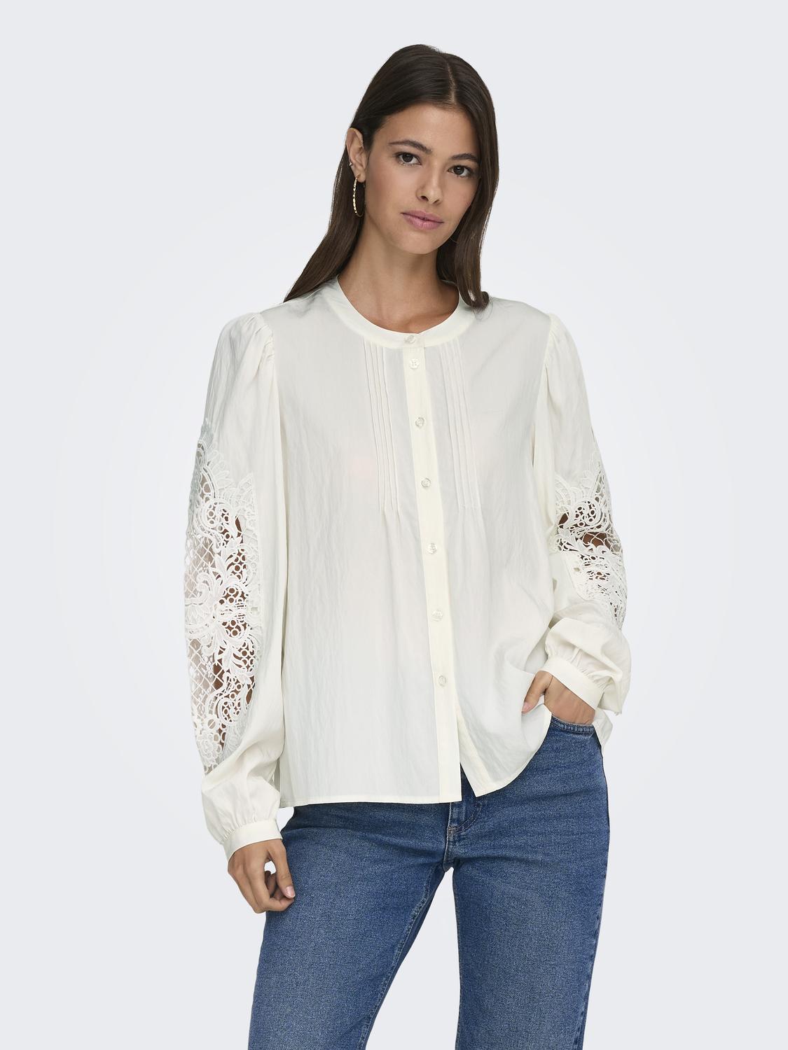 Bluse "gldCORA" in Cloud Dancer