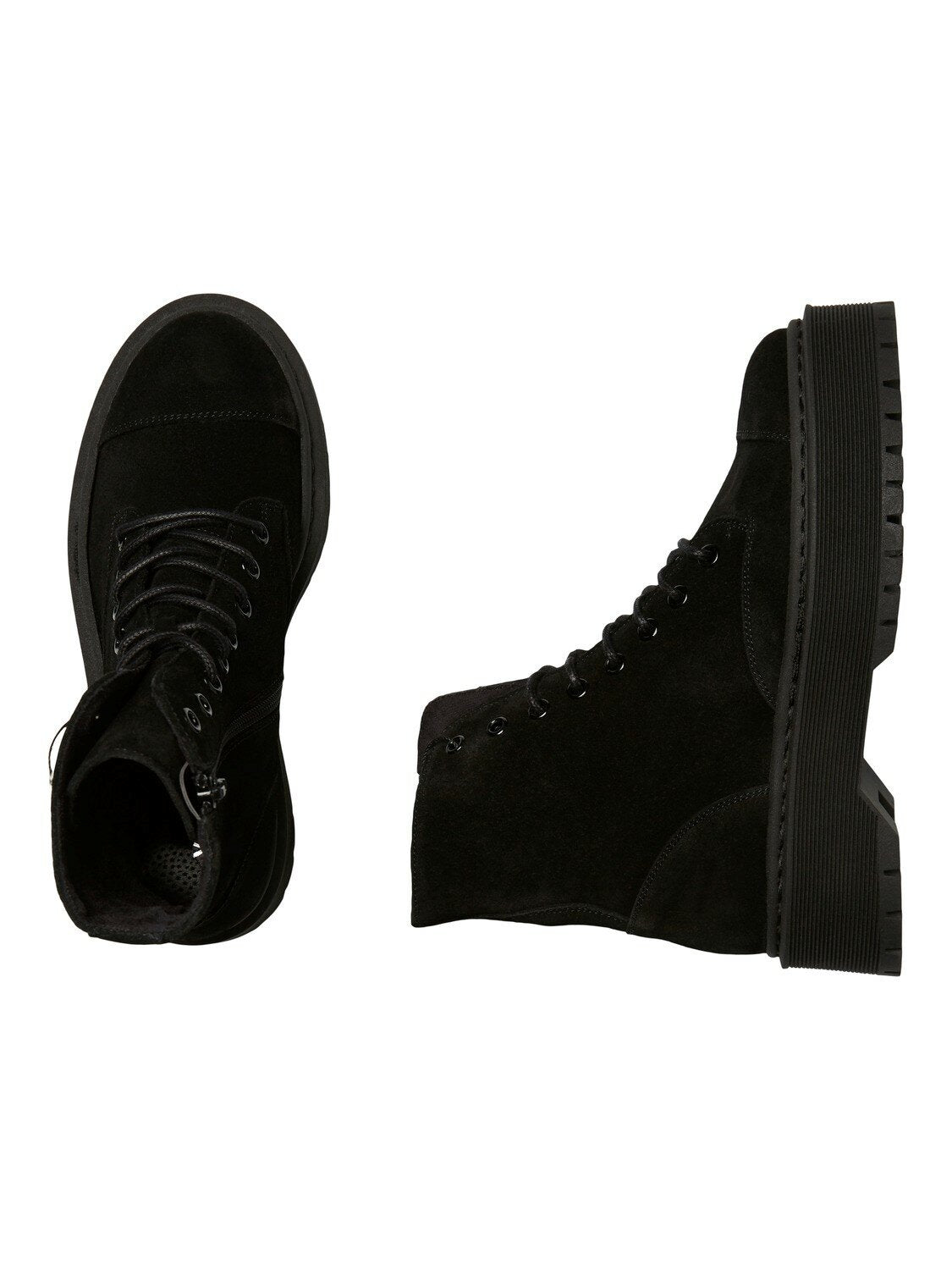 Leichte Lederboots "gldPATH" in schwarz