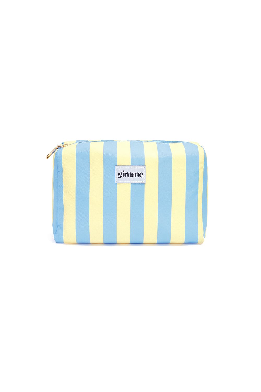 Große Make-up-Bag "gldSTRIPES" in gelb/blau