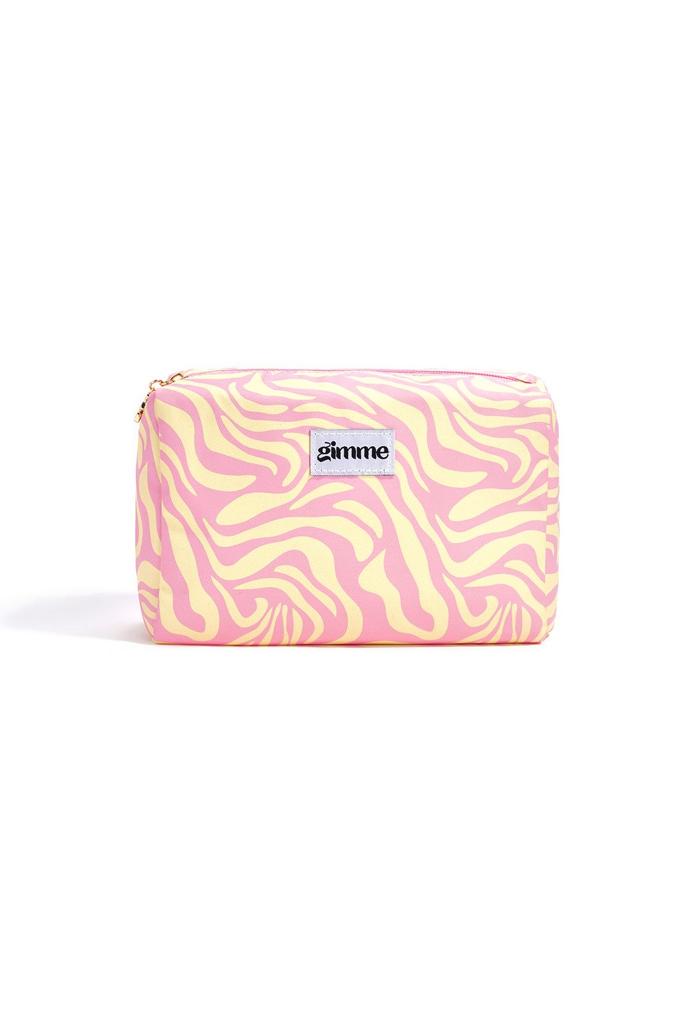 Gemusterte Makeup-Bag "gldLOLA" in gelb/rosa