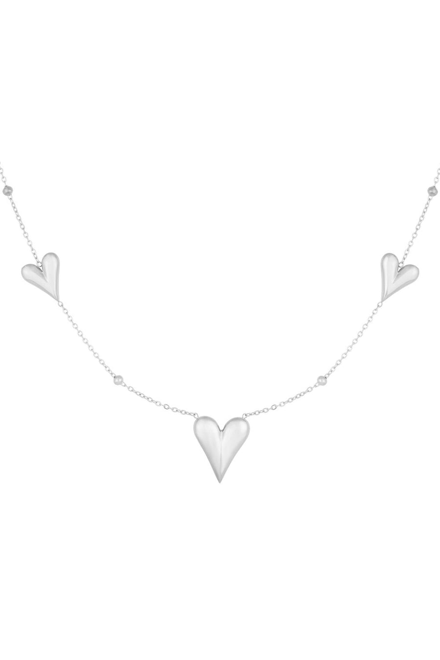 Halskette "gldLUCY" mit süßen Herzen in silber