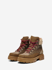 Flauschige Winter Boots “gldTRINITY" in Brown-Stone braun
