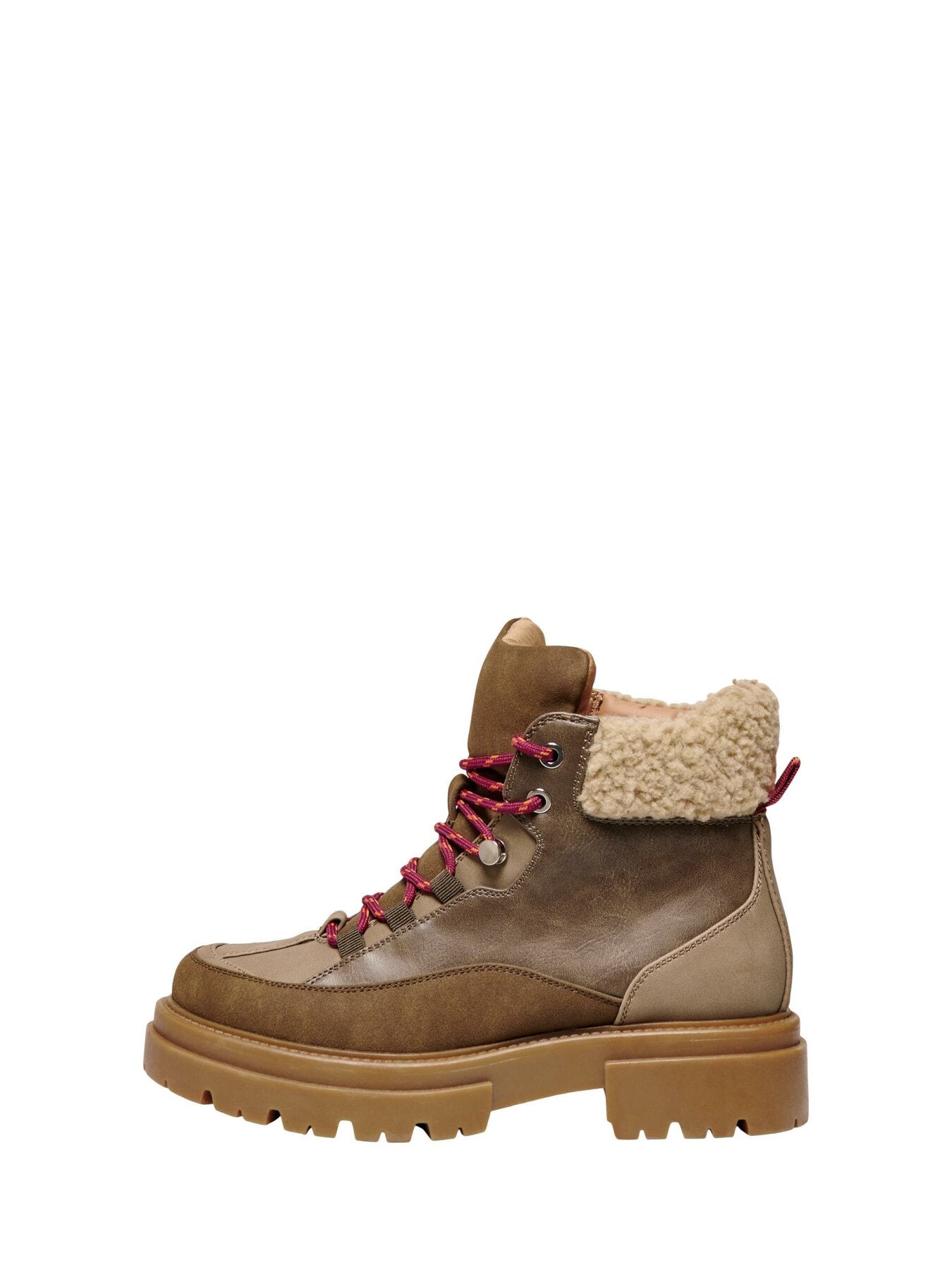 Flauschige Winter Boots “gldTRINITY" in Brown-Stone braun