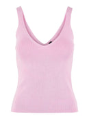 Geripptes V-Neck Top "gldDALIS" in pink Lilac Chiffon