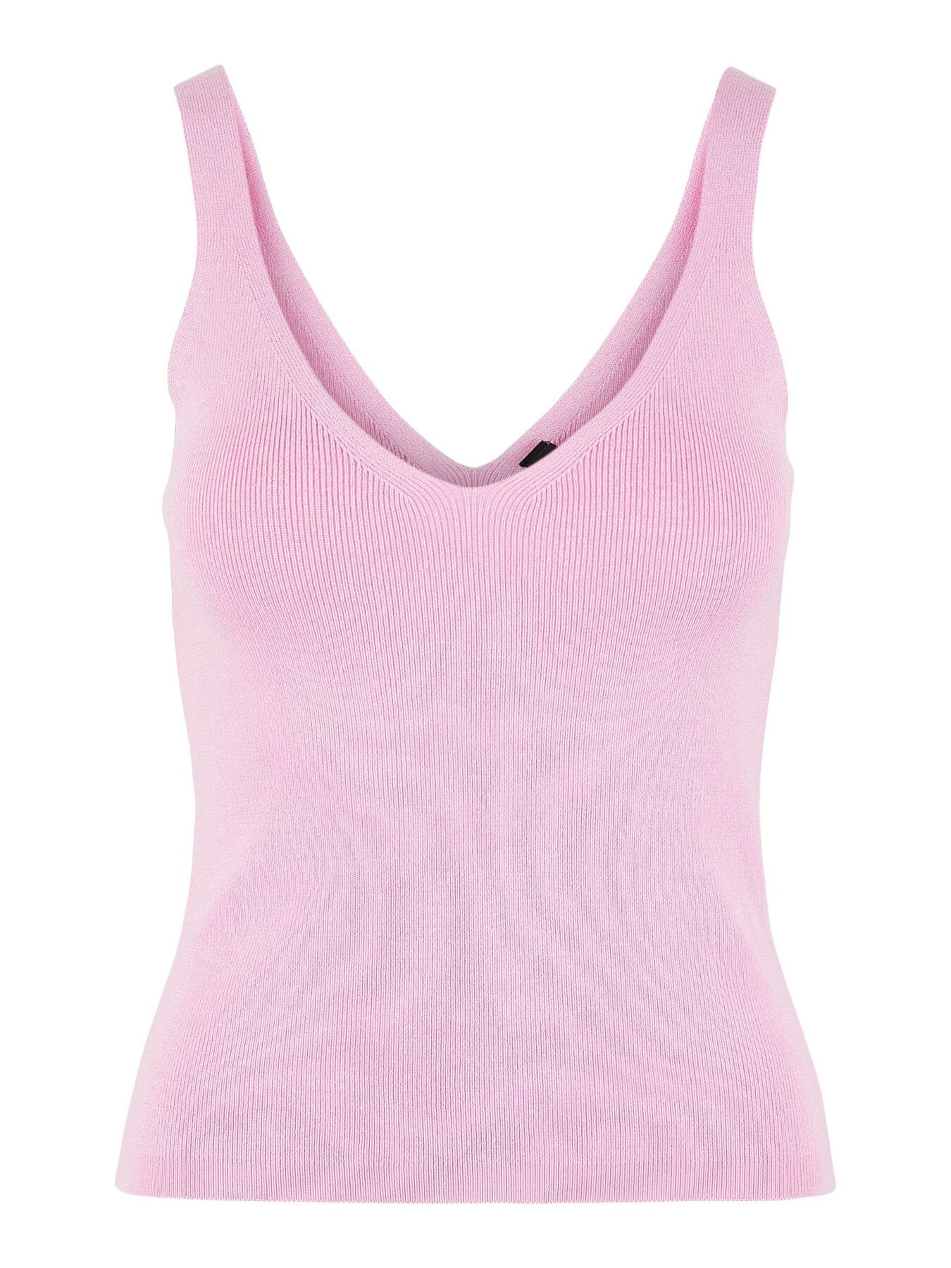 Geripptes V-Neck Top "gldDALIS" in pink Lilac Chiffon