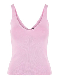 Geripptes V-Neck Top "gldDALIS" in pink Lilac Chiffon