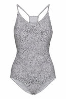 Badeanzug "gldDEE" mit dezentem Animalprint Cloud Dancer