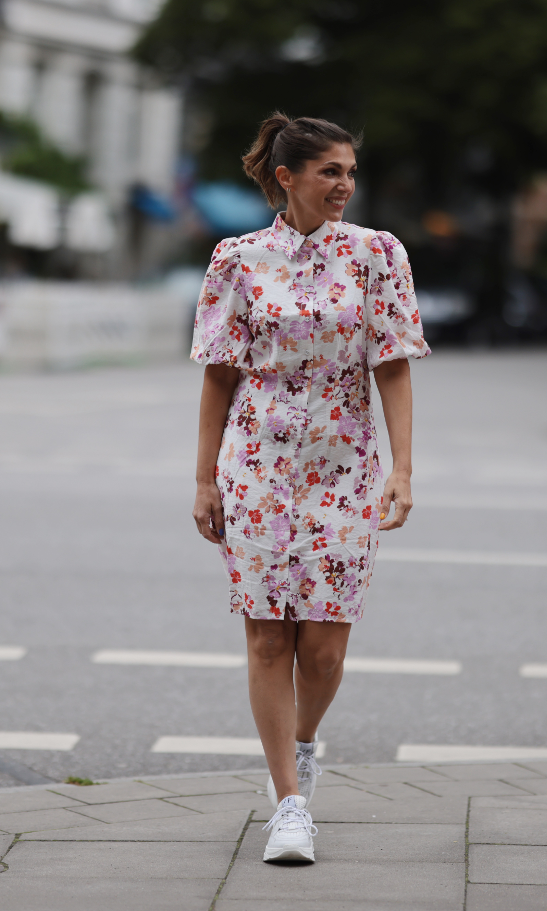 Kurzes Hemdkleid "gldFAMULA" mit Puffärmeln