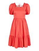 Kurzärmliges Kleid "gldSCOOPA" in rot