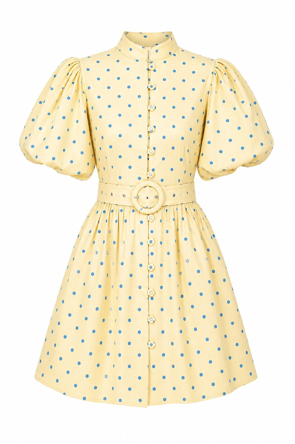 Kleid "gldCECILIA" mit Polka-Dots in gelb
