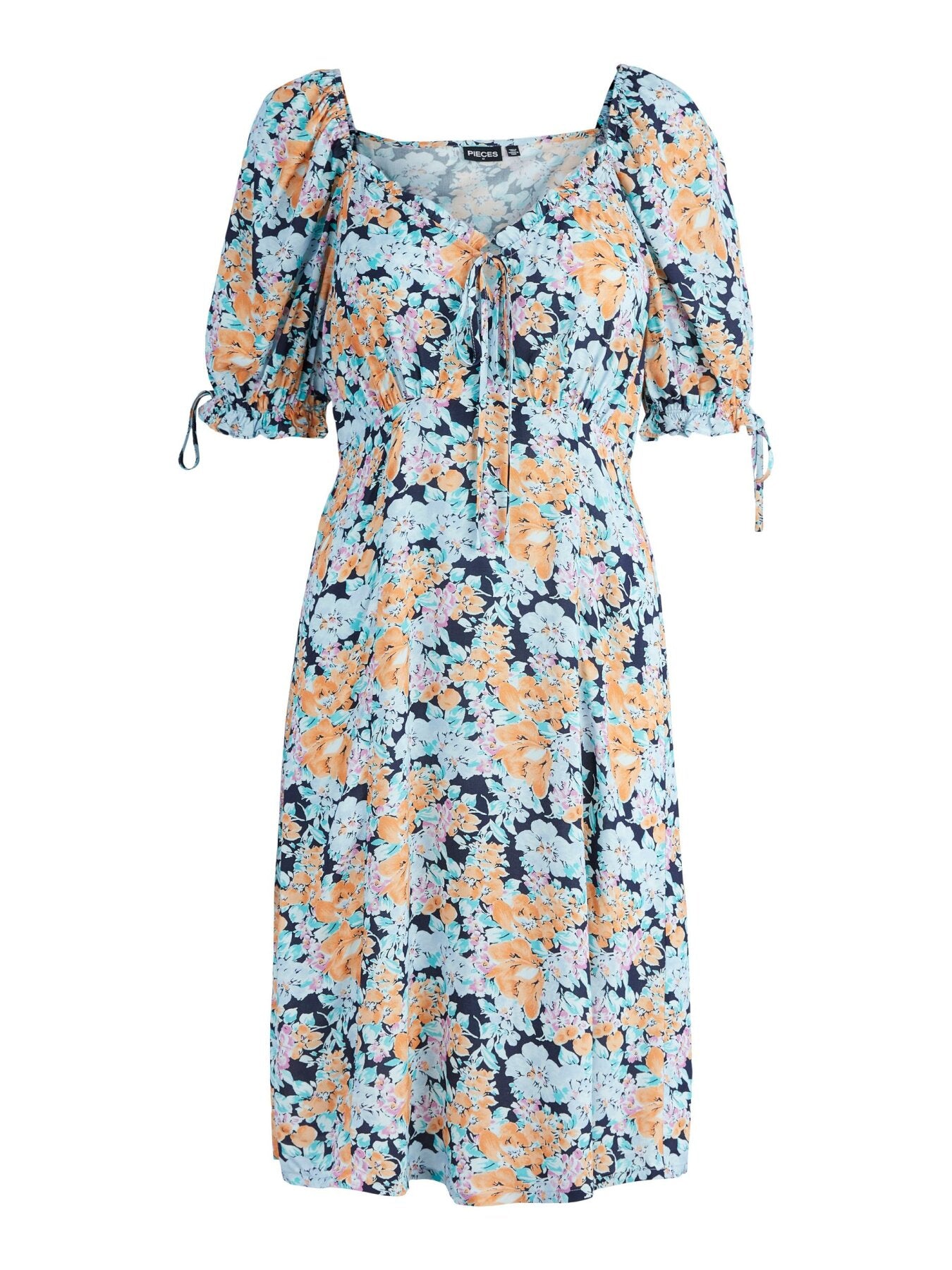 Blumenkleid "gldSEMMY" mit kurzen Puffärmeln