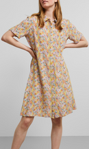 Geblümtes Hemdkleid "gldMY" in gelbtönen