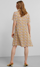 Geblümtes Hemdkleid "gldMY" in gelbtönen