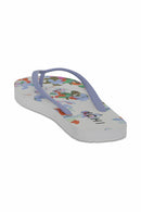 Zehentrenner Sandale "gldWAVE" mit Blumenmuster Chambray Blue
