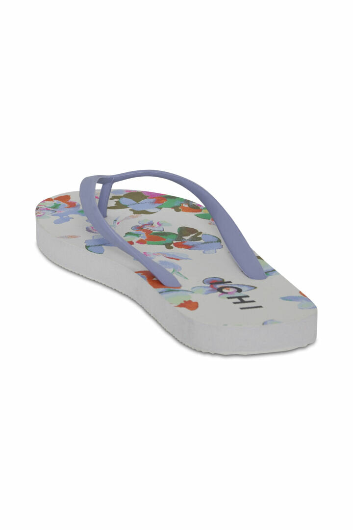 Zehentrenner Sandale "gldWAVE" mit Blumenmuster Chambray Blue