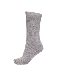 Gerippte Socken "gldMEL" in Light Grey Melange