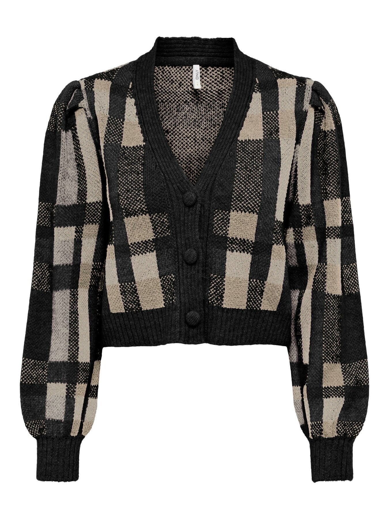 Strickjacke mit Jacquard-Muster "gldKELLY" in Black