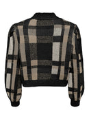 Strickjacke mit Jacquard-Muster "gldKELLY" in Black