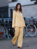High-Waist-Hose "gldANGILIQUE" in glänzendem Gelb
