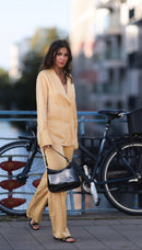 High-Waist-Hose "gldANGILIQUE" in glänzendem Gelb