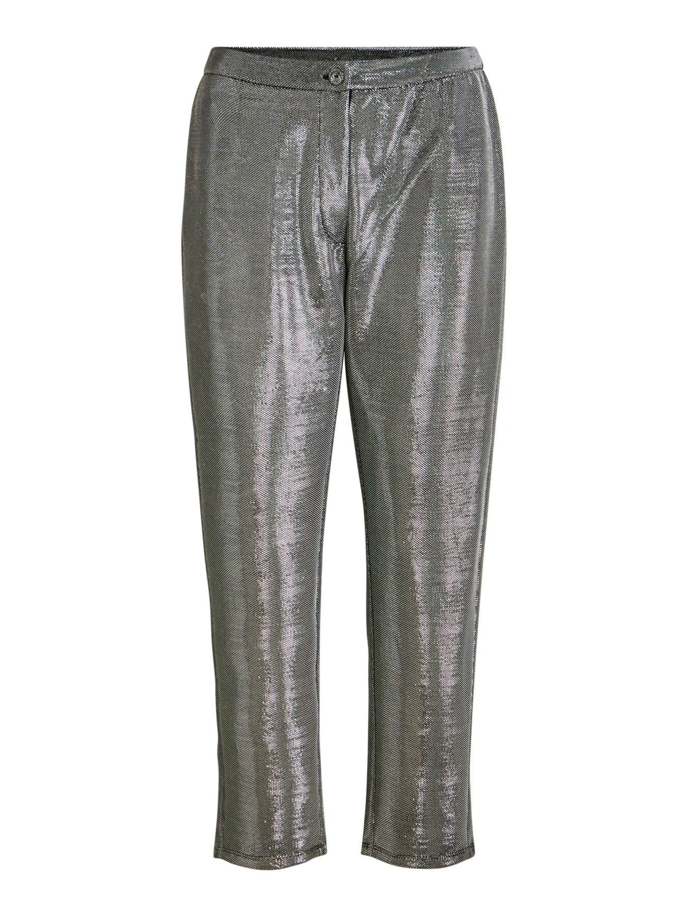 Gecroppte Hose "gldFADORA" in silber