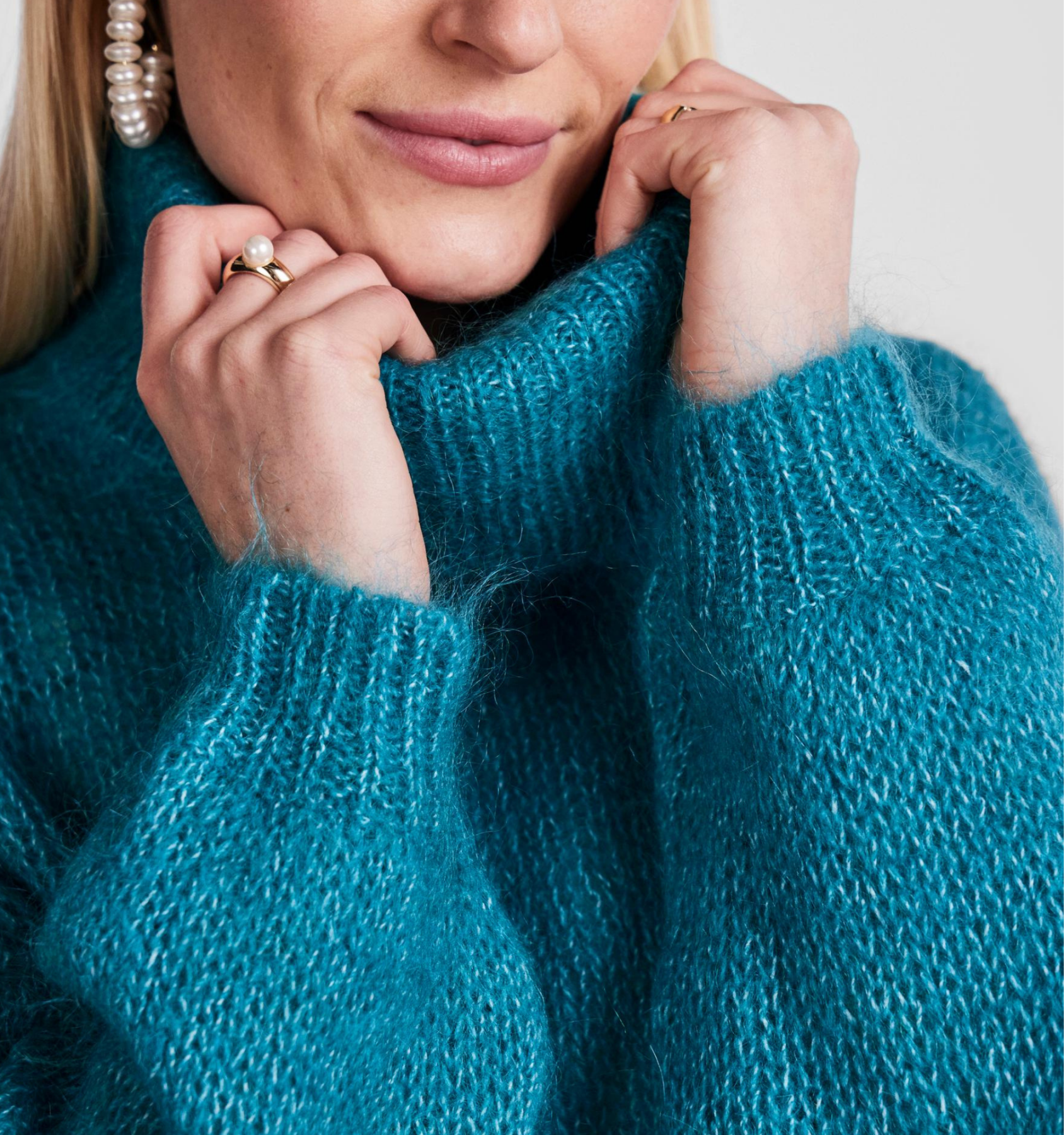 Strickpullover mit Rollkragen "gldLAMBI"