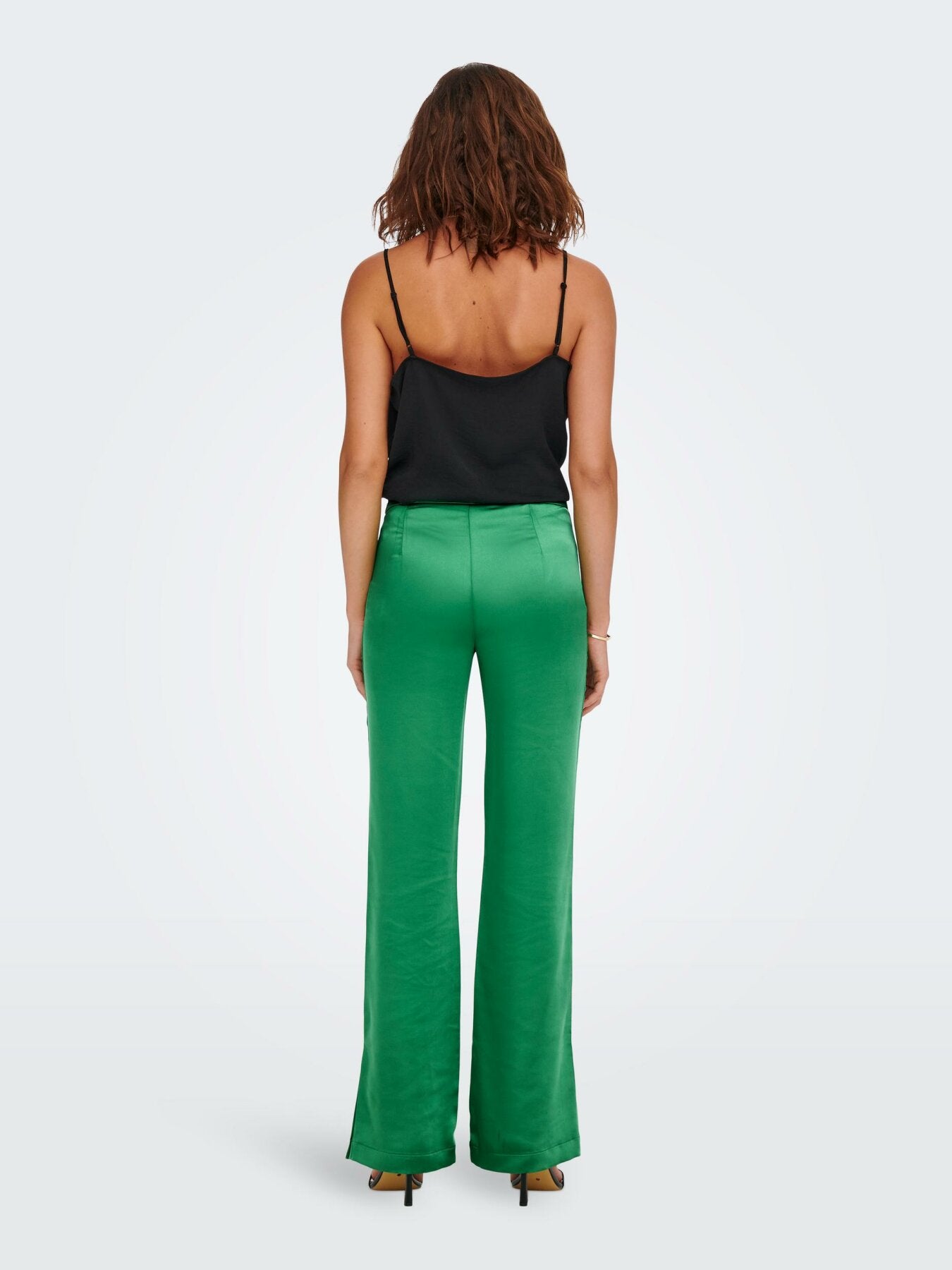 Glänzede Satinhose "gldPAIGE-MAYRA" in grün