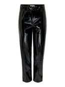High Waist Hose "gldRUTH" in glänzendem schwarz