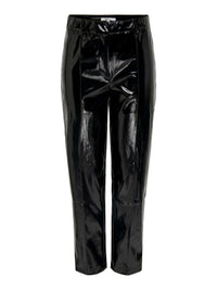 High Waist Hose "gldRUTH" in glänzendem schwarz