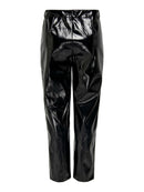High Waist Hose "gldRUTH" in glänzendem schwarz