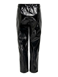 High Waist Hose "gldRUTH" in glänzendem schwarz