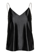 Top mit Glitzerträgern "gldSUSAN" in Black