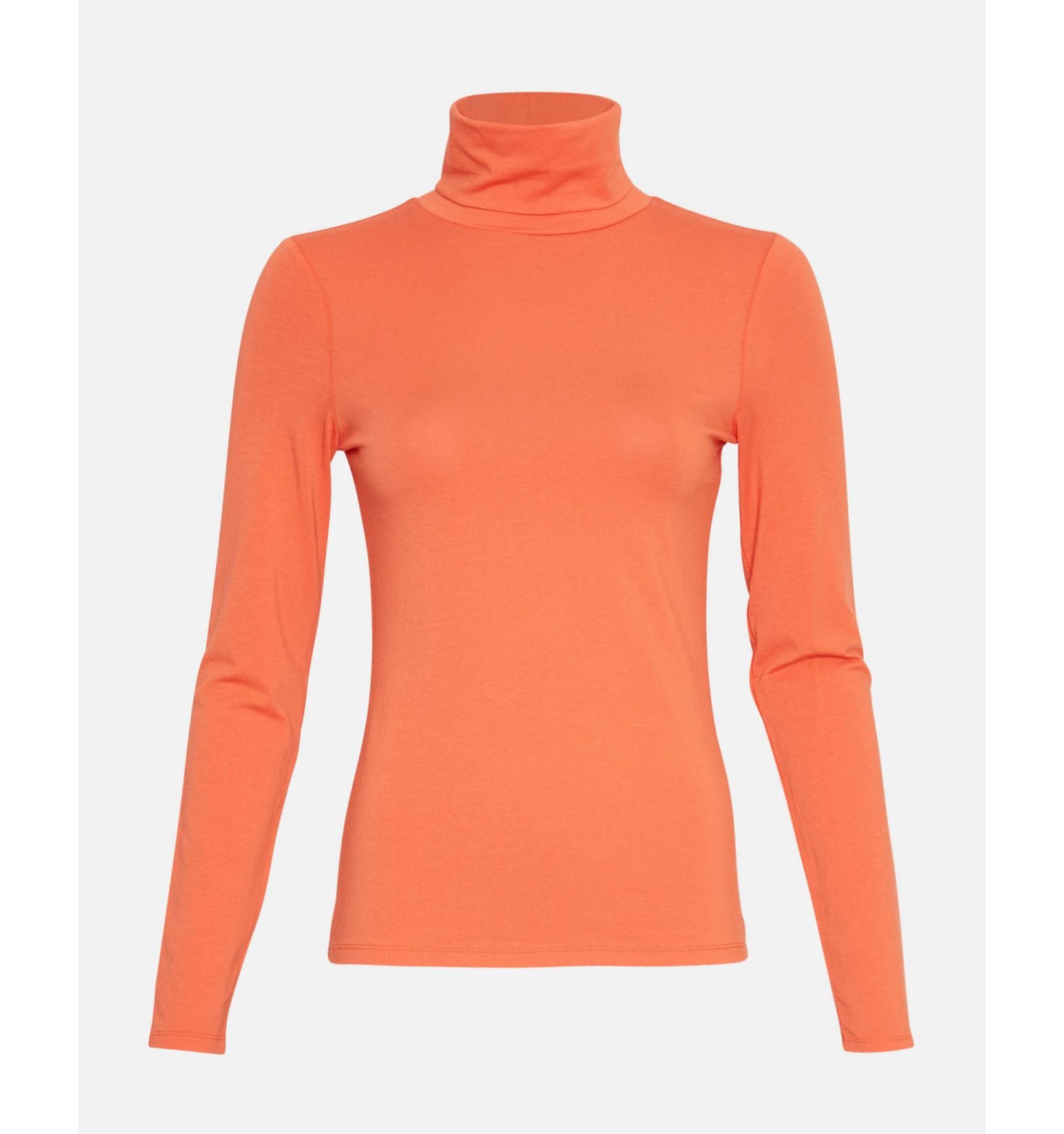 Langärmliges Top mit Rollkragen “gldOLIVIE" in rot-orange