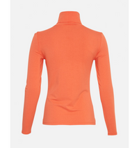 Langärmliges Top mit Rollkragen “gldOLIVIE" in rot-orange