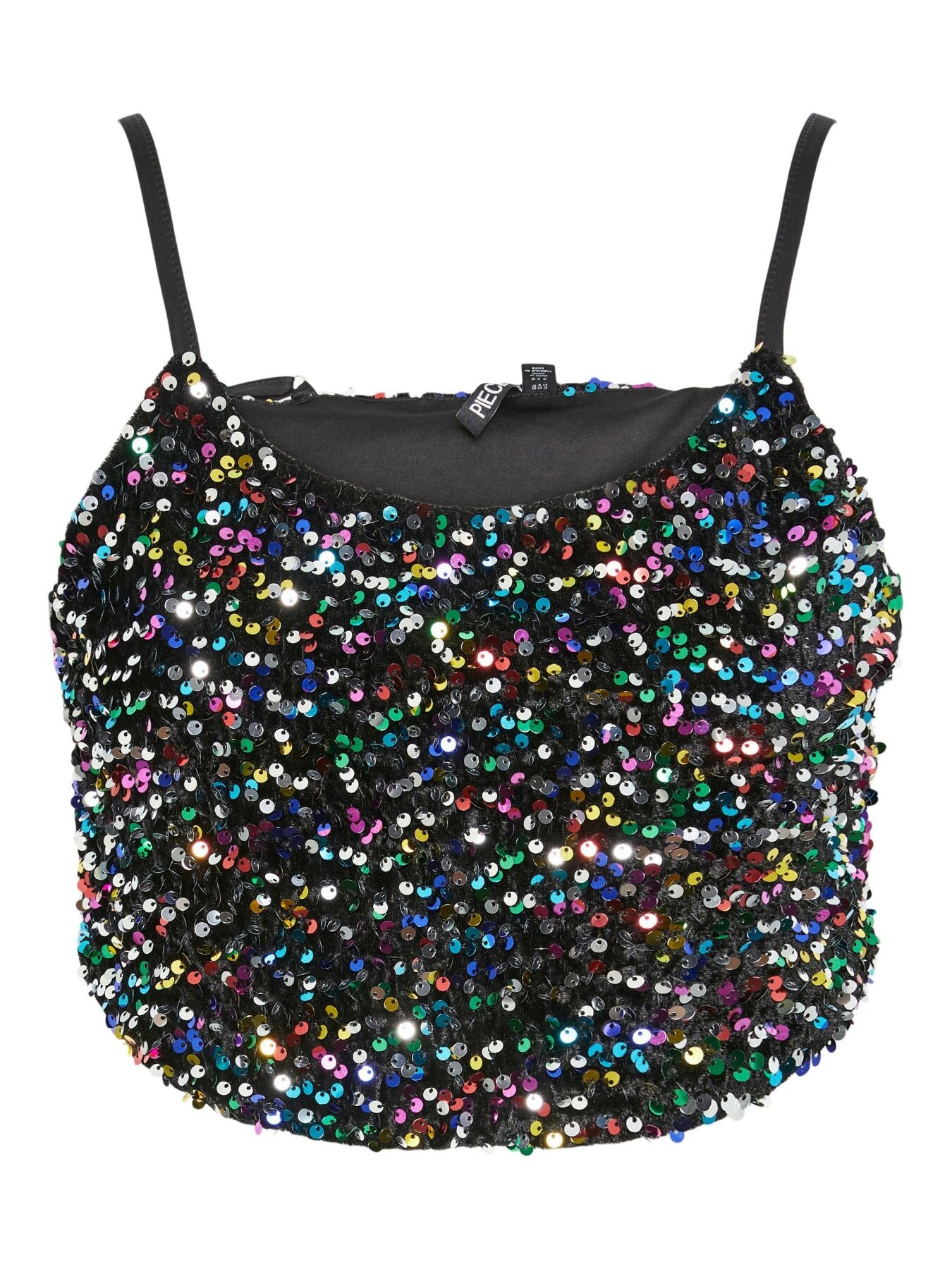 Croptop "gldOLINE" mit Glitzernden Pailletten