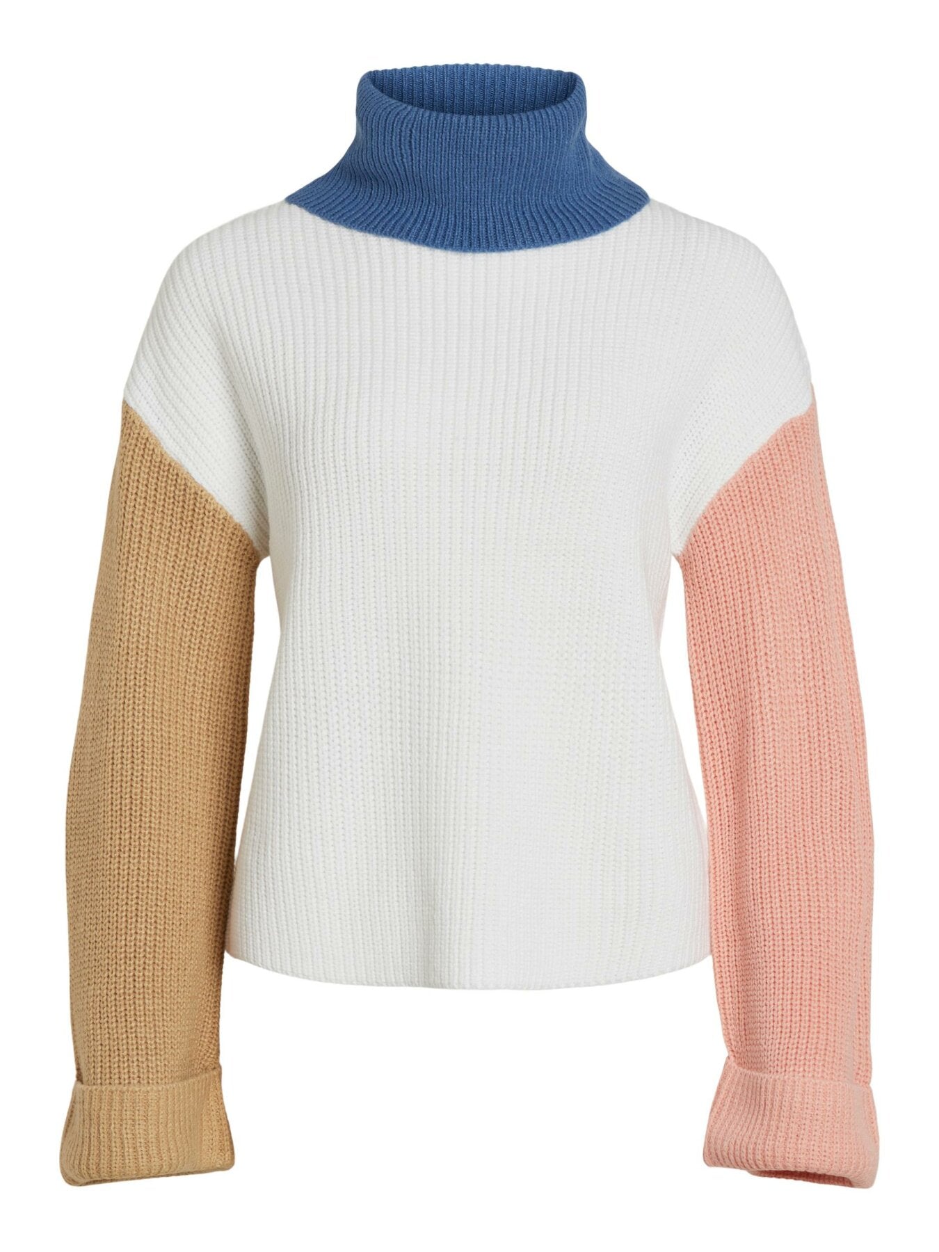 Rollkragenpullover “gldNAYA” mit Colorblock-Design