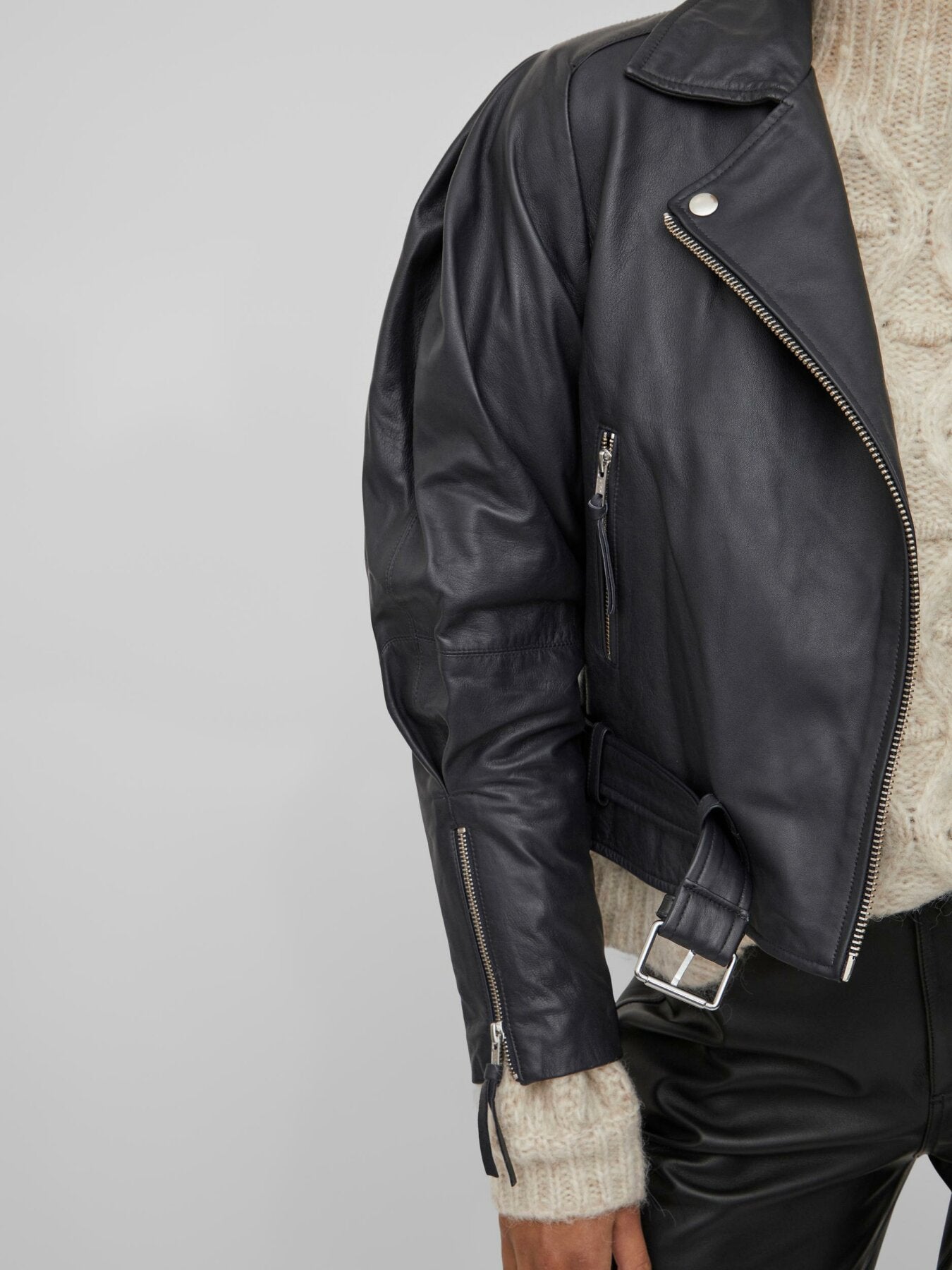 Biker-Lederjacke “gldCAMELY” in schwarz