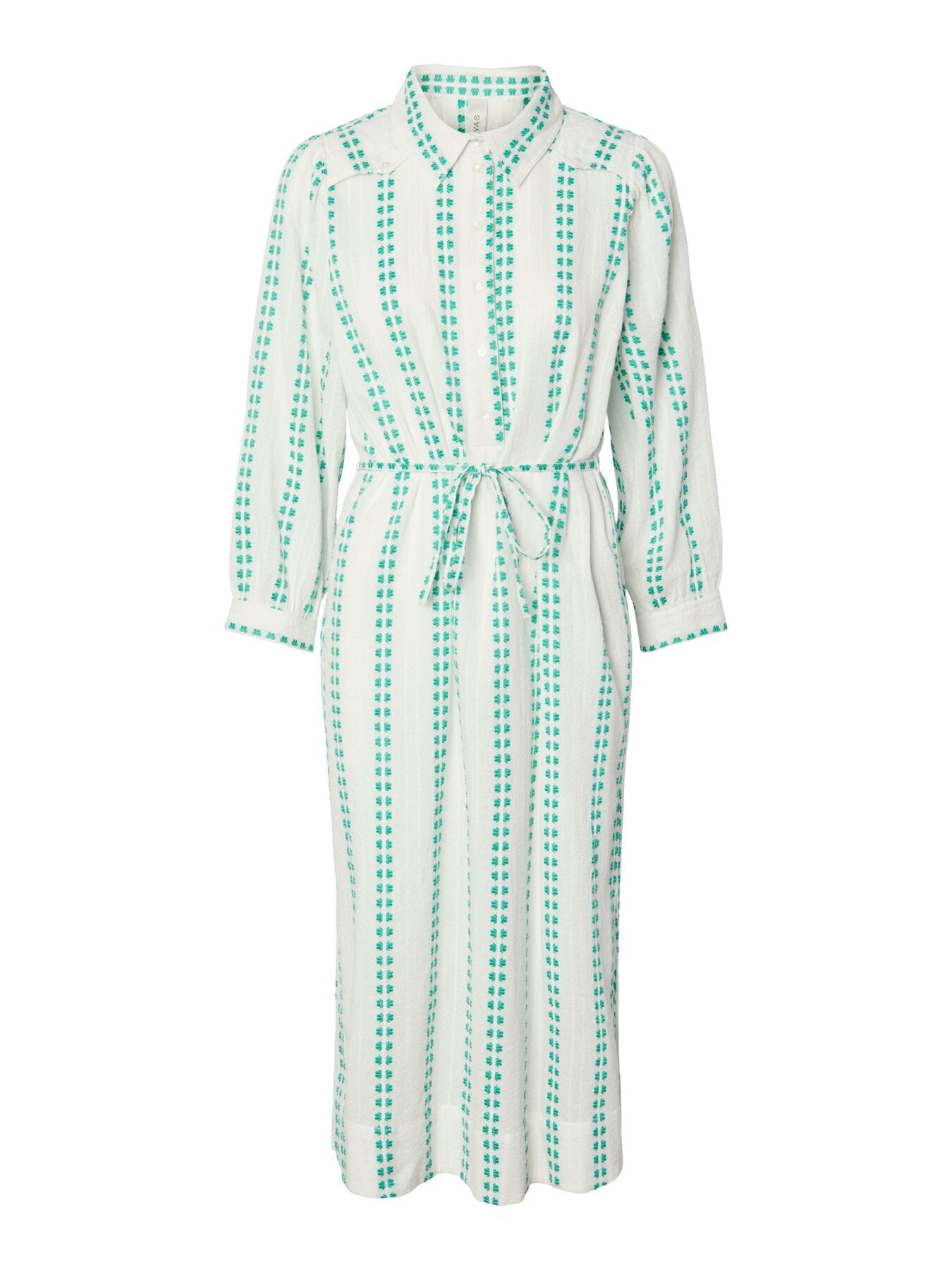 Langes frühlingshaftes Kleid "gldVALARA" in weiß