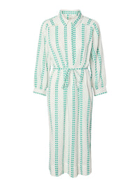 Langes frühlingshaftes Kleid "gldVALARA" in weiß