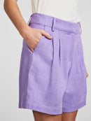 Shorts mit Leinen-Anteil "gldISMA" in lila
