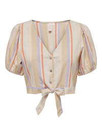 Geknotete Bluse "gldTINE" mit Streifen